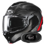 Casque Flip Up HJC F100 Carbon Stan MC1 + Kit bluetooth 5R Lite