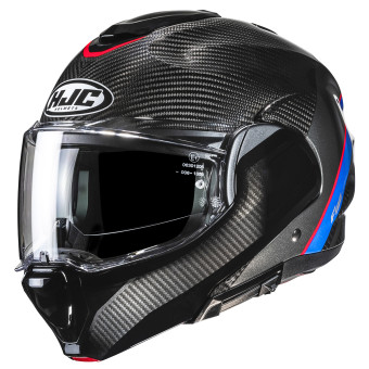 Casque Flip Up HJC F100 Carbon Stan MC21 Casque Flip Up HJC F100 Carbon Stan MC21
