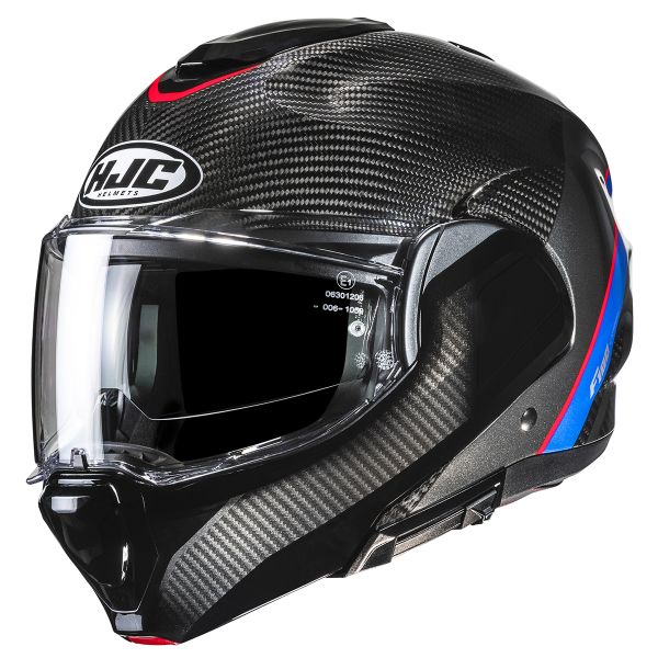 Casque Moto Modulable HJC F100 UNI - Coque AFC Légère, Visière Pinlock, Taille XL, Couleur Blanc Nacré