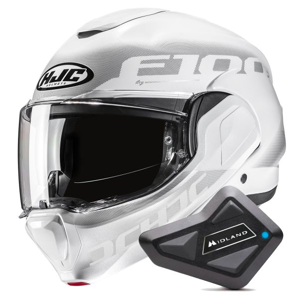 Flip Up HJC F100 Hetal MC10 + Kit Bluetooth BT Mini Flip Up HJC F100 Hetal MC10 + Kit Bluetooth BT Mini