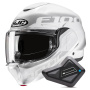 Casque Flip Up HJC F100 Hetal MC10 + Kit Bluetooth BT Mini