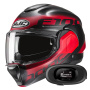 Casque Flip Up HJC F100 Hetal MC1SF + Kit bluetooth 5R Lite