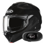 Casque Flip Up HJC F100 Metal Black + Kit bluetooth 5R Lite