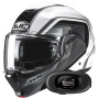Casque Flip Up HJC F100 Reff MC1 + Kit bluetooth 5R Lite