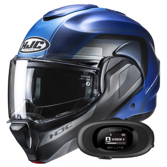 Flip Up HJC F100 Reff MC2SF + Kit bluetooth 5R Lite