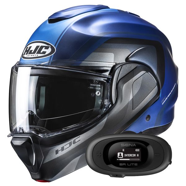 Flip Up HJC F100 Reff MC2SF + Kit bluetooth 5R Lite