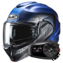 Casque Flip Up HJC F100 Reff MC2SF + Kit Bluetooth 5S Solo