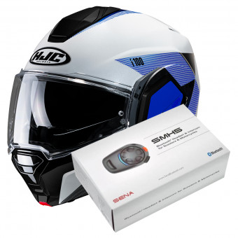 Flip Up HJC i100 Beston MC2 + Kit Bluetooth SMH5 Solo