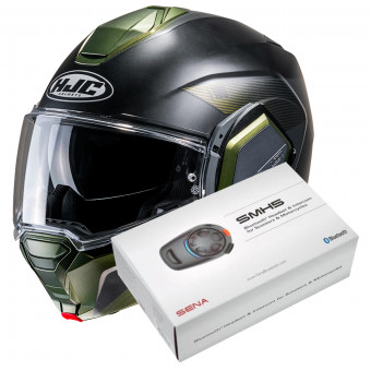 Flip Up HJC i100 Beston MC4SF + Kit Bluetooth SMH5 Solo
