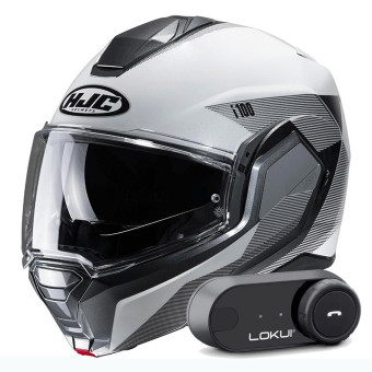 Flip Up HJC i100 Beston MC5 + Kit Bluetooth Lokui K30