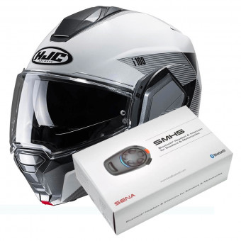 Flip Up HJC i100 Beston MC5 + Kit Bluetooth SMH5 Solo