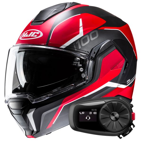 Flip Up HJC i100 Lorix MC1SF + Kit Bluetooth 5S Solo Flip Up HJC i100 Lorix MC1SF + Kit Bluetooth 5S Solo