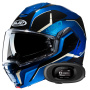 Casque Flip Up HJC i100 Lorix MC2 + Kit bluetooth 5R Lite Solo