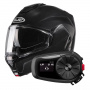 Casque Flip Up HJC i100 Metal Black + Kit Bluetooth 5S Solo