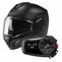 Casque Flip Up HJC i100 Semi Flat Black + Kit Bluetooth 5S Solo