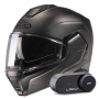 Casque Flip Up HJC i100 Semi Flat Titanium + Kit Bluetooth Lokui K30