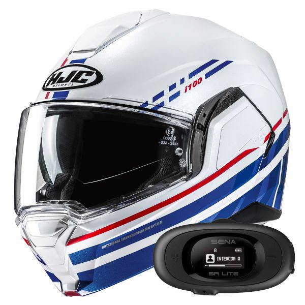 Flip Up HJC i100 Sysma MC21 + Kit bluetooth 5R Lite Solo