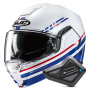 Casque Flip Up HJC i100 Sysma MC21 + Kit Bluetooth BT Mini