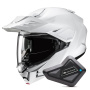 Casque Flip Up HJC i80 Pearl White + Kit Bluetooth BT Mini