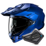 Casque Flip Up HJC i80 Semi Flat Metallic Blue + Kit Bluetooth BT Mini
