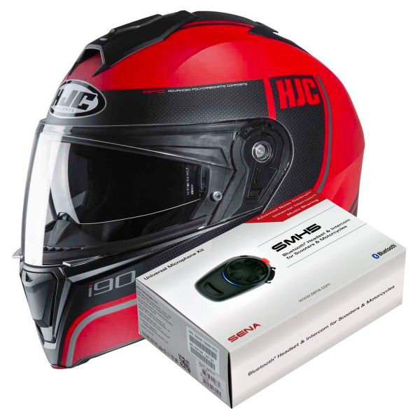 Flip Up HJC I90 Davan MC1SF + Kit Bluetooth SMH5 Solo