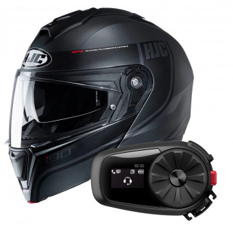 Flip Up HJC I90 Davan MC5SF + Kit Bluetooth 5S Solo