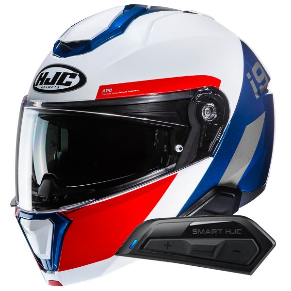 Flip Up HJC i91 Bina MC21 + Kit Bluetooth Smart 11B