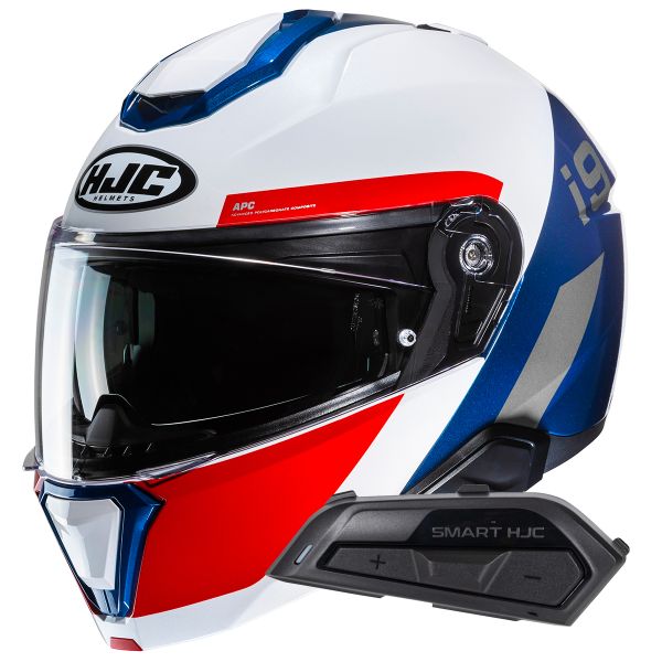 Flip Up HJC i91 Bina MC21 + Kit Bluetooth Smart 21B Flat Black