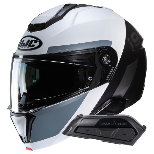 Flip Up HJC i91 Bina MC5SF + Kit Bluetooth Smart 21B Flat Black