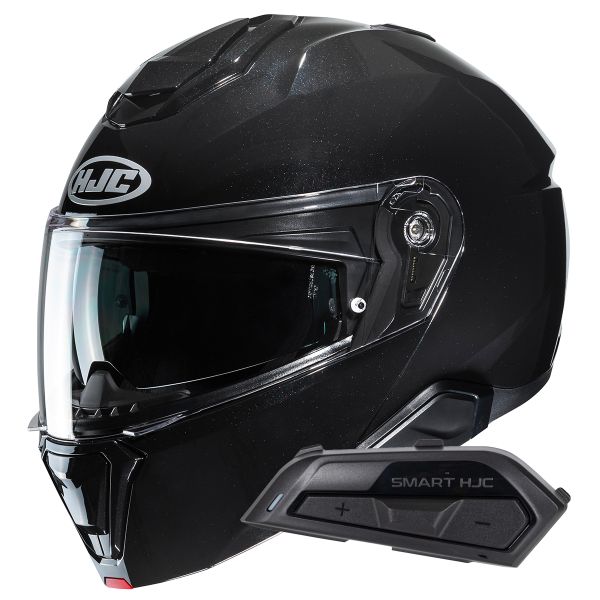 Flip Up HJC i91 Black + Kit Bluetooth Smart 21B Flat Black Flip Up HJC i91 Black + Kit Bluetooth Smart 21B Flat Black