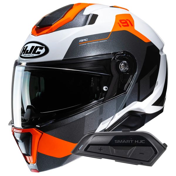 Flip Up HJC i91 Carst MC7 + Kit Bluetooth Smart 21B Flat Black