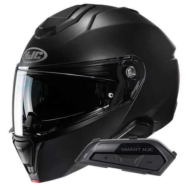 Flip Up HJC i91 Semi Flat Black+ Kit Bluetooth Smart 21B Flat Black