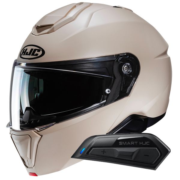 Flip Up HJC i91 Semi Flat Sand Beige+ Kit Bluetooth Smart 11B Flip Up HJC i91 Semi Flat Sand Beige+ Kit Bluetooth Smart 11B