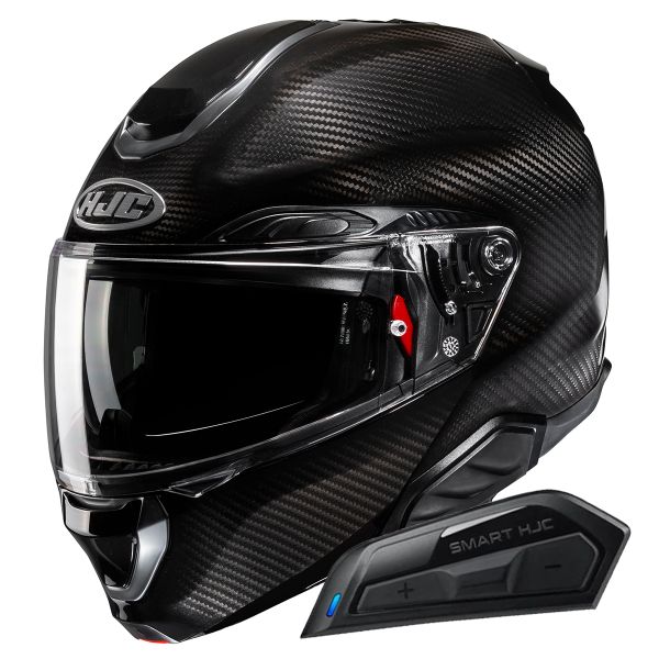 Flip Up HJC RPHA91 Carbon Black + Kit Bluetooth Smart 11B