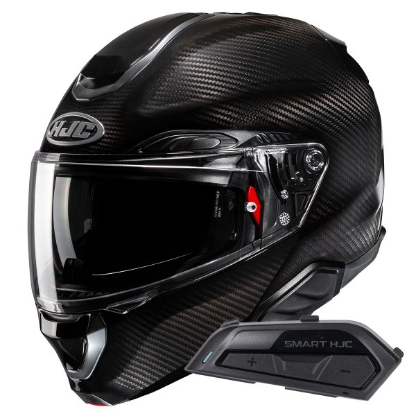 Flip Up HJC RPHA91 Carbon Black + Kit Bluetooth Smart 21B