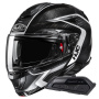 Casque Flip Up HJC RPHA91 Carbon Lagos MC5 + Kit Bluetooth Smart 21B