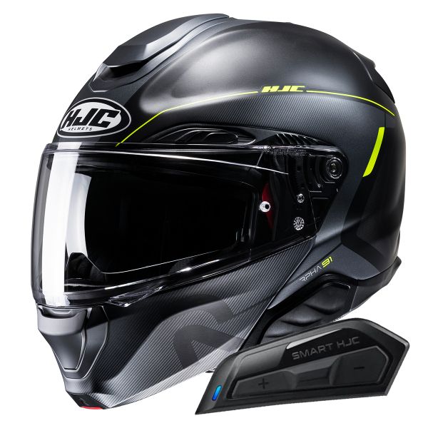 Flip Up HJC RPHA91 Combust MC3HSF + Kit Bluetooth Smart 11B