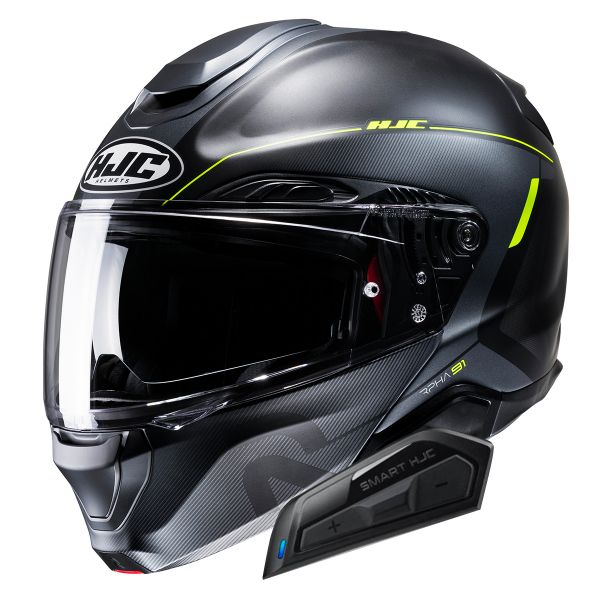 Flip Up HJC RPHA91 Combust MC3HSF + Kit Bluetooth Smart 21B