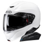 Casque Flip Up HJC RPHA91 Pearl White + Kit Bluetooth Smart 11B