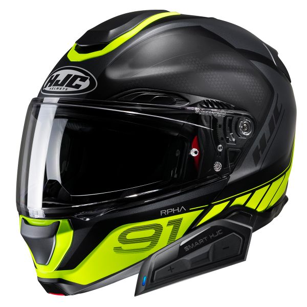 Flip Up HJC RPHA91 Rafino MC3HSF + Kit Bluetooth Smart 21B