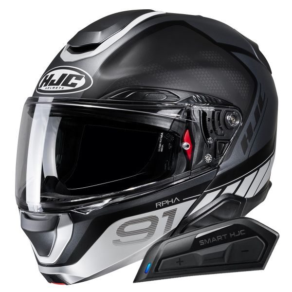 Flip Up HJC RPHA91 Rafino MC5SF + Kit Bluetooth Smart 11B Flip Up HJC RPHA91 Rafino MC5SF + Kit Bluetooth Smart 11B