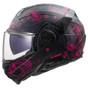 Flip Up LS2 Advant II Sophia Black Pink FF910