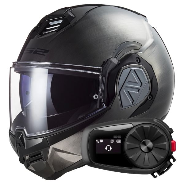 Flip Up LS2 Advant Jeans FF906 + Kit Bluetooth 5S Solo