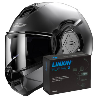 Flip Up LS2 Advant Matt Titanium FF906 + Linkin Ride Pal III