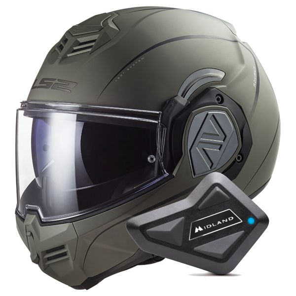 Flip Up LS2 Advant Special Matt Sand FF906 + Kit Bluetooth BT Mini Flip Up LS2 Advant Special Matt Sand FF906 + Kit Bluetooth BT Mini