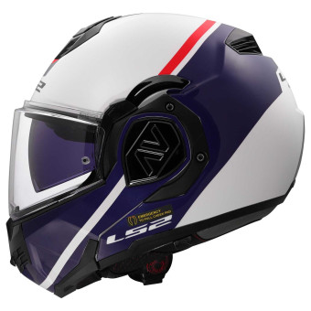 Flip Up LS2 Advant Swipe White Blue FF906