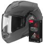 Casque Flip Up LS2 Advant X Grey Nardo FF901 + Kit Bluetooth 4X Cardo