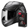 Casque Flip Up LS2 Advant X Matt Black FF901 + Kit Bluetooth 4X Cardo