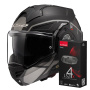 Casque Flip Up LS2 Advant X Metryk Matt Titanium FF901 + Kit Bluetooth 4X Cardo