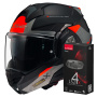 Casque Flip Up LS2 Advant X Oblivion M. Black Titanium FF901 + Kit Bluetooth 4X Cardo